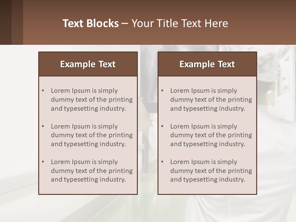 A Woman In A White Lab Coat Is Looking At A X - Ray PowerPoint Template