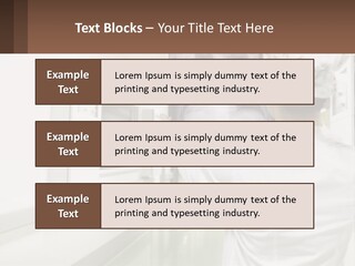 A Woman In A White Lab Coat Is Looking At A X - Ray PowerPoint Template