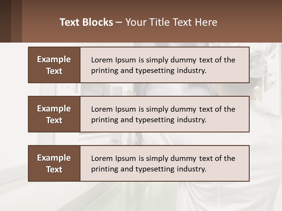 A Woman In A White Lab Coat Is Looking At A X - Ray PowerPoint Template