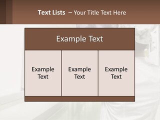 A Woman In A White Lab Coat Is Looking At A X - Ray PowerPoint Template