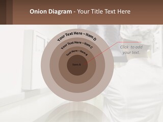 A Woman In A White Lab Coat Is Looking At A X - Ray PowerPoint Template