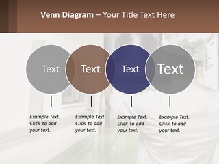 A Woman In A White Lab Coat Is Looking At A X - Ray PowerPoint Template