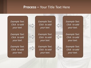 A Woman In A White Lab Coat Is Looking At A X - Ray PowerPoint Template