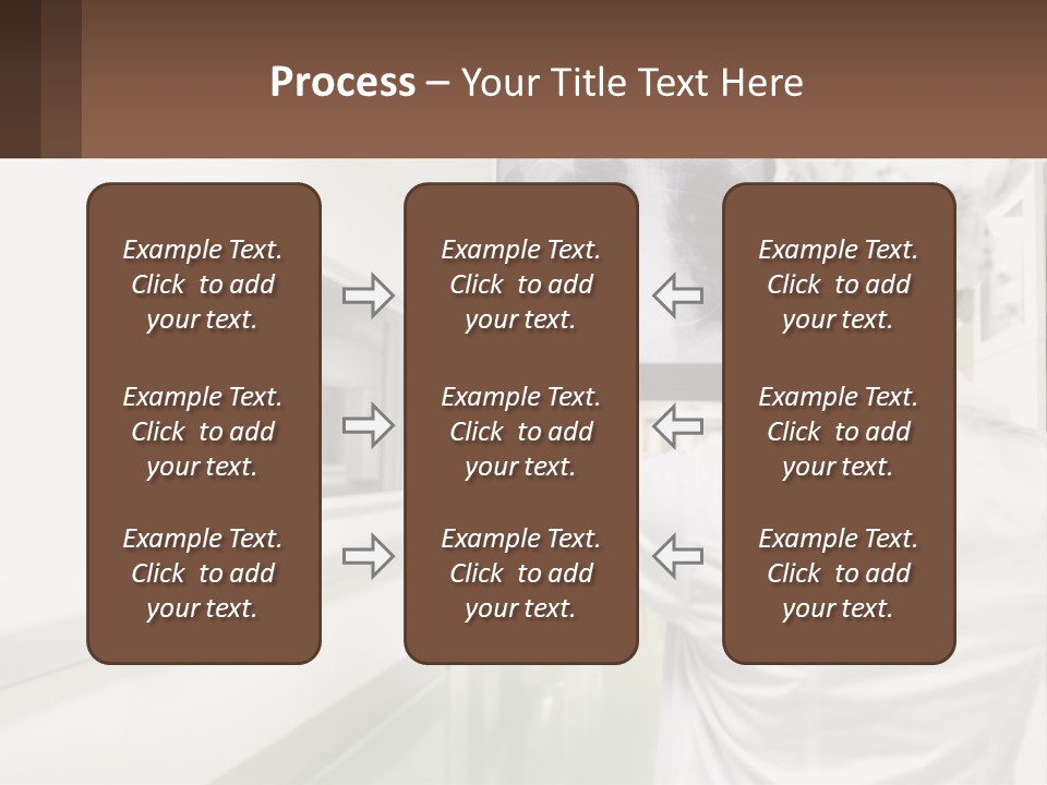 A Woman In A White Lab Coat Is Looking At A X - Ray PowerPoint Template