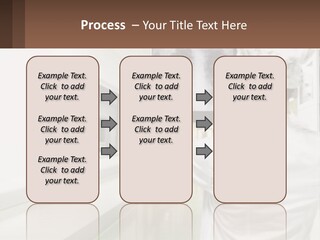 A Woman In A White Lab Coat Is Looking At A X - Ray PowerPoint Template