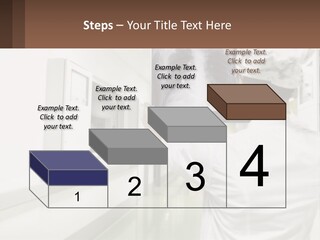 A Woman In A White Lab Coat Is Looking At A X - Ray PowerPoint Template