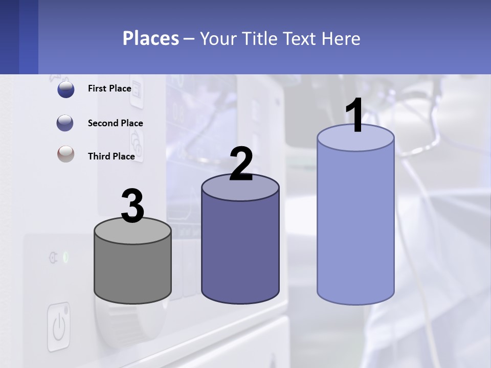 A Hospital Room With A Monitor And Medical Equipment PowerPoint Template