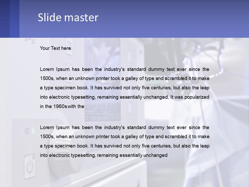 A Hospital Room With A Monitor And Medical Equipment PowerPoint Template