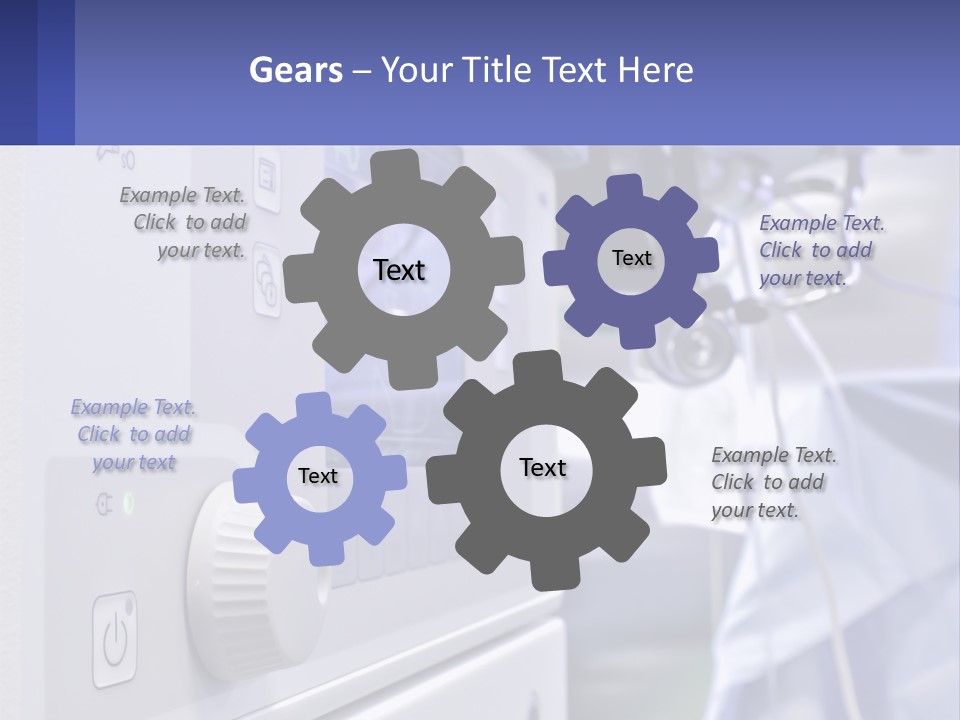 A Hospital Room With A Monitor And Medical Equipment PowerPoint Template
