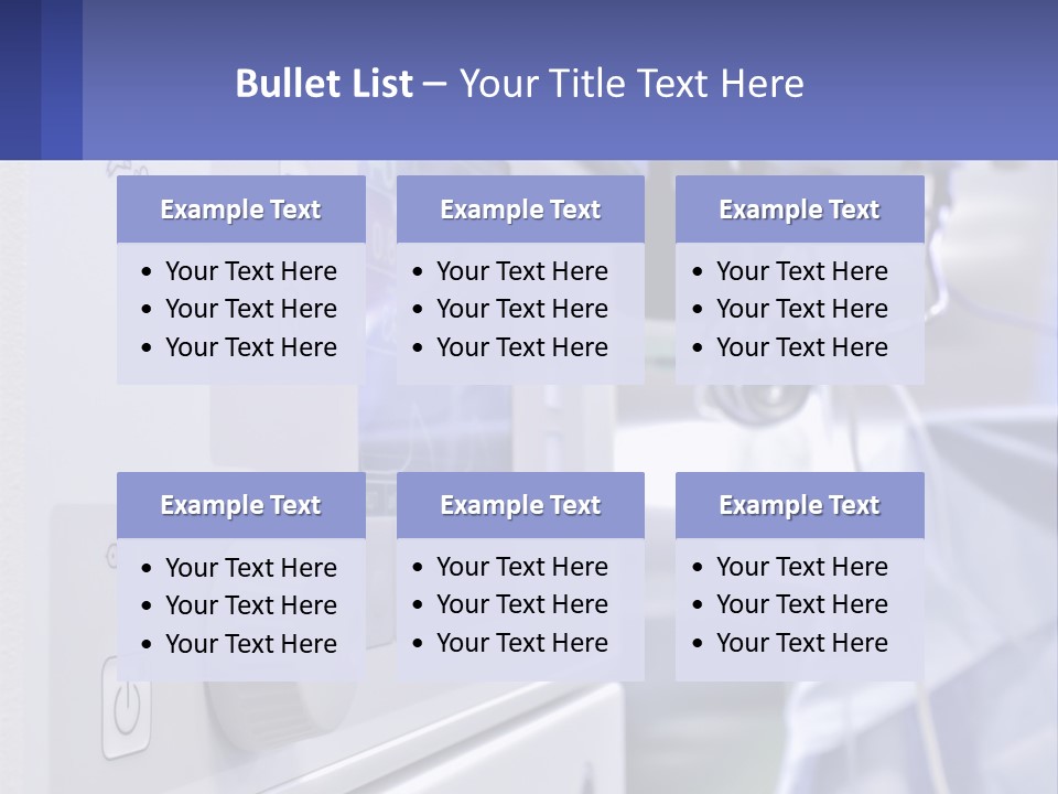 A Hospital Room With A Monitor And Medical Equipment PowerPoint Template