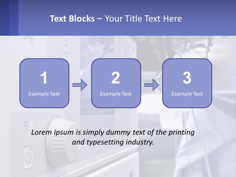 A Hospital Room With A Monitor And Medical Equipment PowerPoint Template