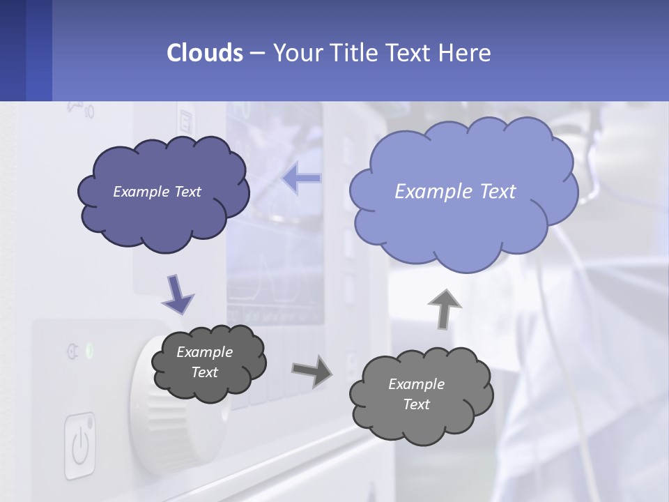 A Hospital Room With A Monitor And Medical Equipment PowerPoint Template