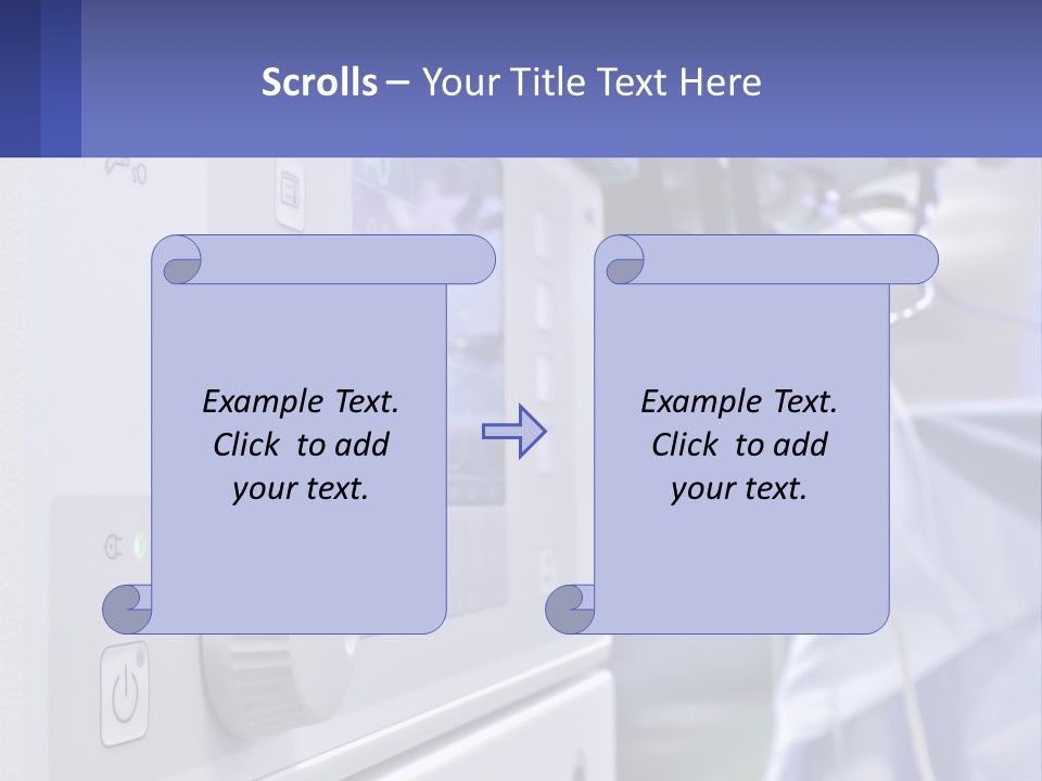 A Hospital Room With A Monitor And Medical Equipment PowerPoint Template