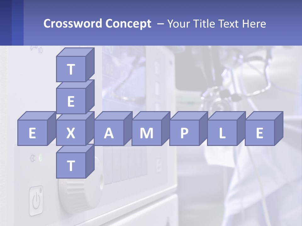 A Hospital Room With A Monitor And Medical Equipment PowerPoint Template