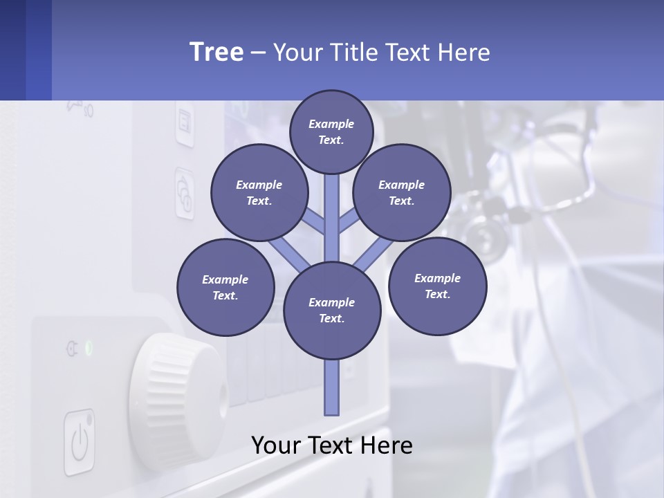 A Hospital Room With A Monitor And Medical Equipment PowerPoint Template