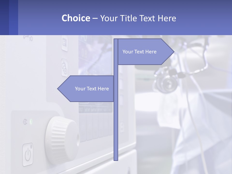 A Hospital Room With A Monitor And Medical Equipment PowerPoint Template