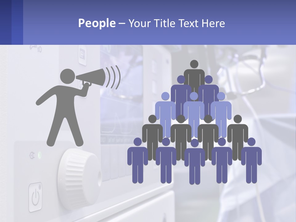 A Hospital Room With A Monitor And Medical Equipment PowerPoint Template