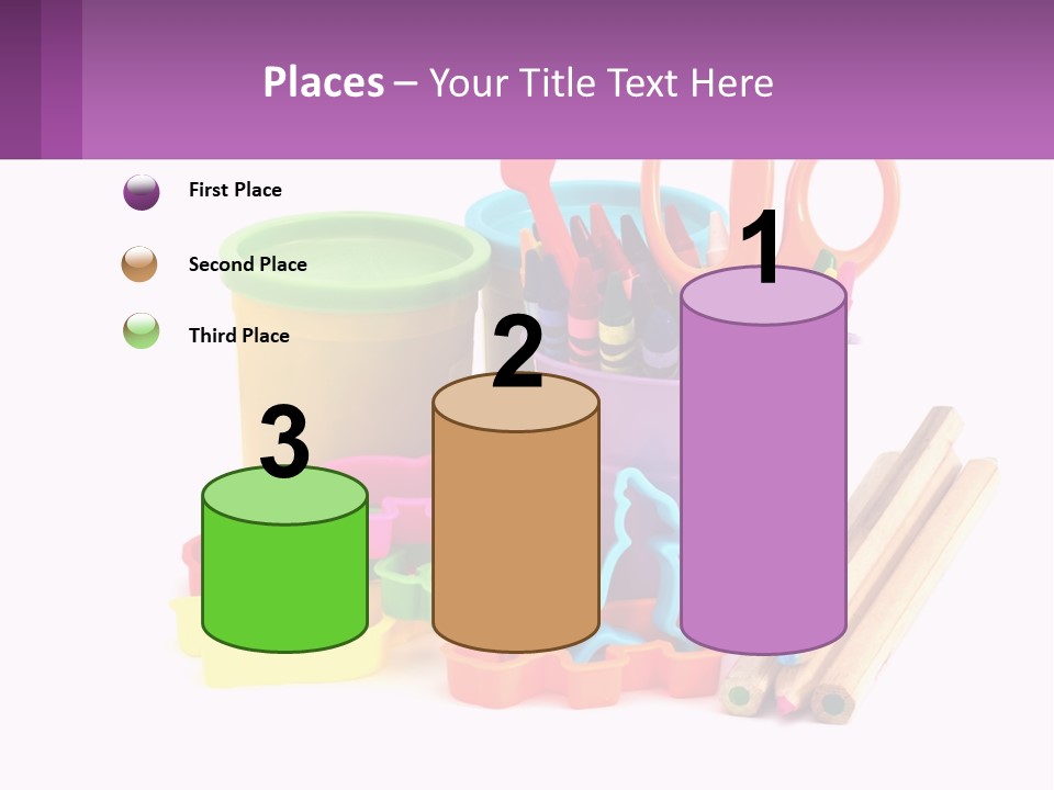 A Bunch Of Different Colored Pencils And Markers PowerPoint Template