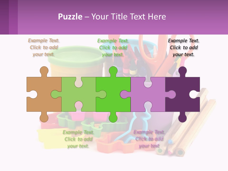 A Bunch Of Different Colored Pencils And Markers PowerPoint Template