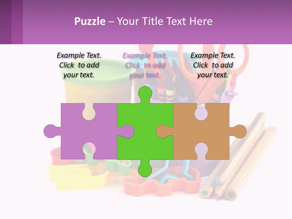 A Bunch Of Different Colored Pencils And Markers PowerPoint Template