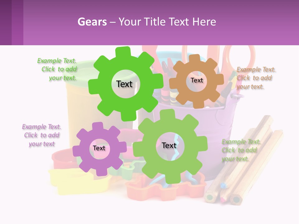 A Bunch Of Different Colored Pencils And Markers PowerPoint Template