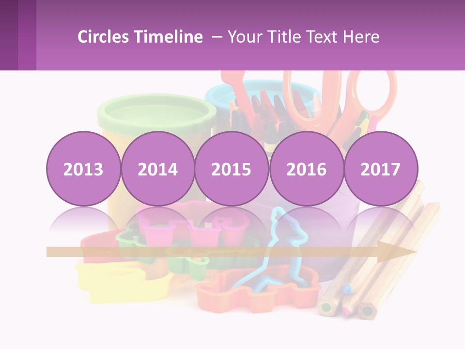 A Bunch Of Different Colored Pencils And Markers PowerPoint Template