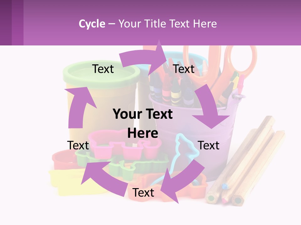 A Bunch Of Different Colored Pencils And Markers PowerPoint Template