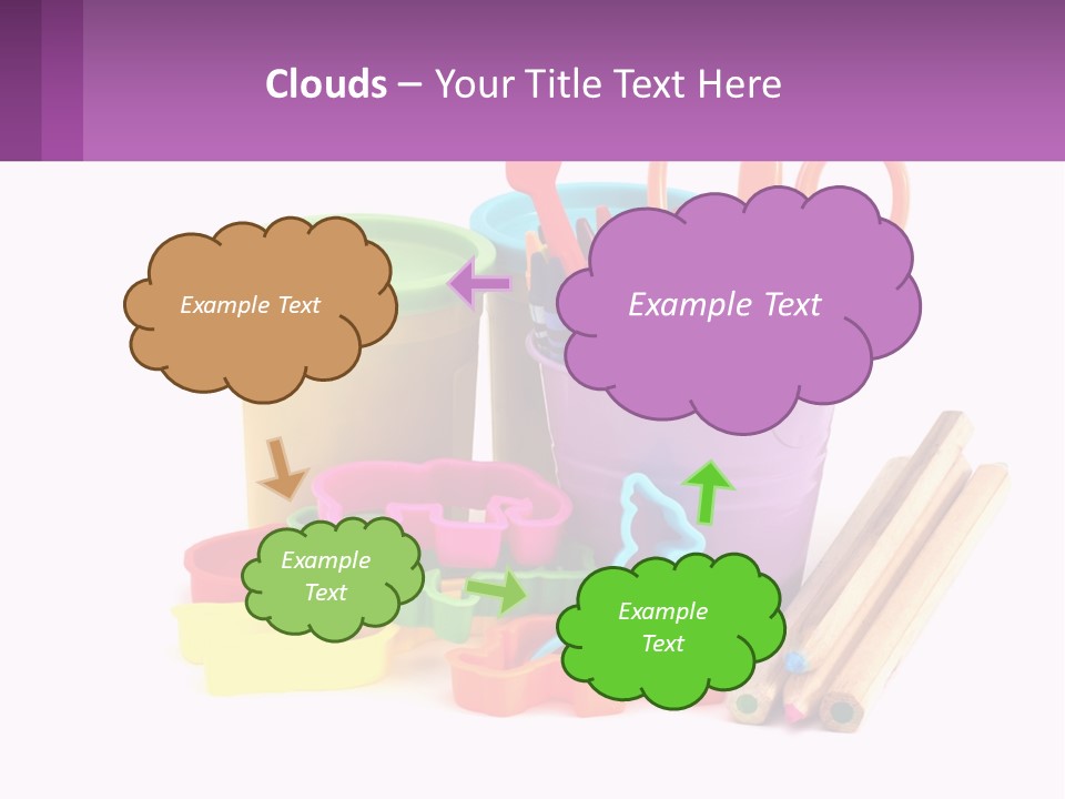 A Bunch Of Different Colored Pencils And Markers PowerPoint Template