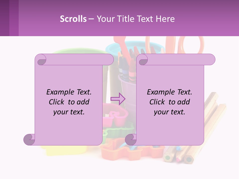 A Bunch Of Different Colored Pencils And Markers PowerPoint Template