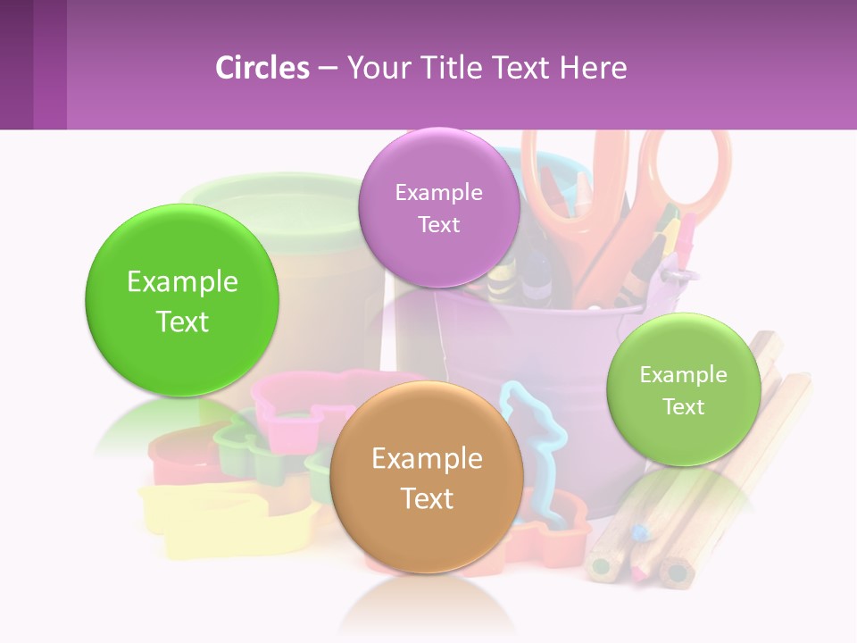 A Bunch Of Different Colored Pencils And Markers PowerPoint Template