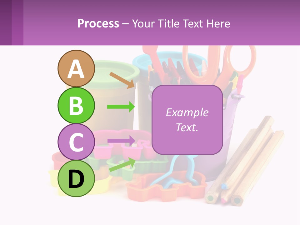 A Bunch Of Different Colored Pencils And Markers PowerPoint Template