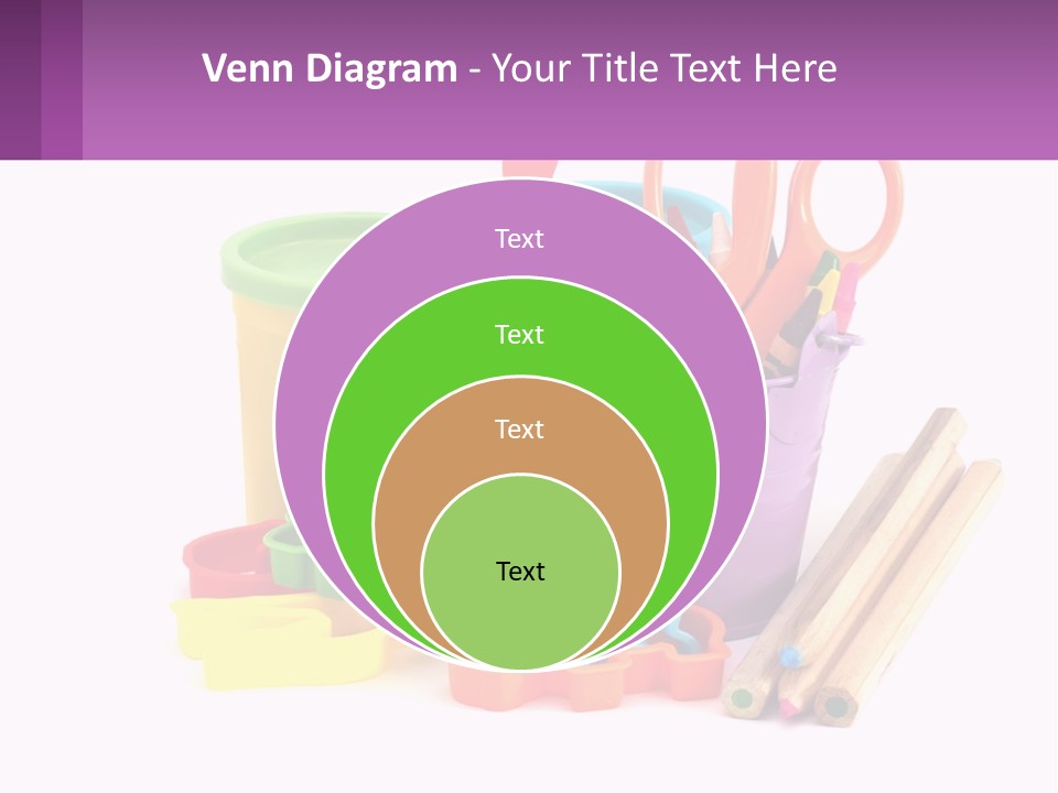 A Bunch Of Different Colored Pencils And Markers PowerPoint Template