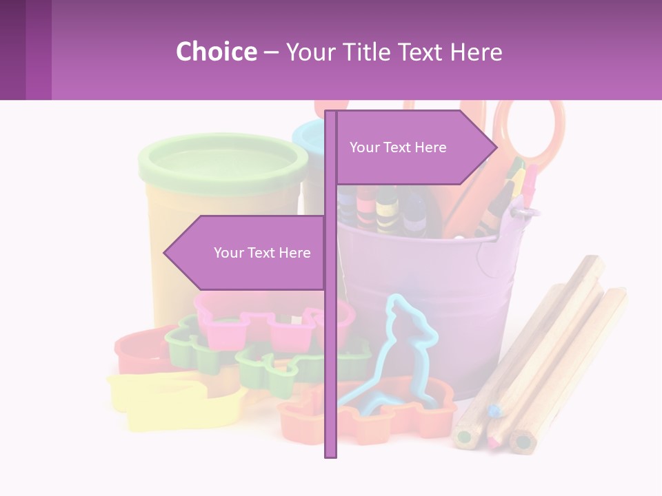 A Bunch Of Different Colored Pencils And Markers PowerPoint Template