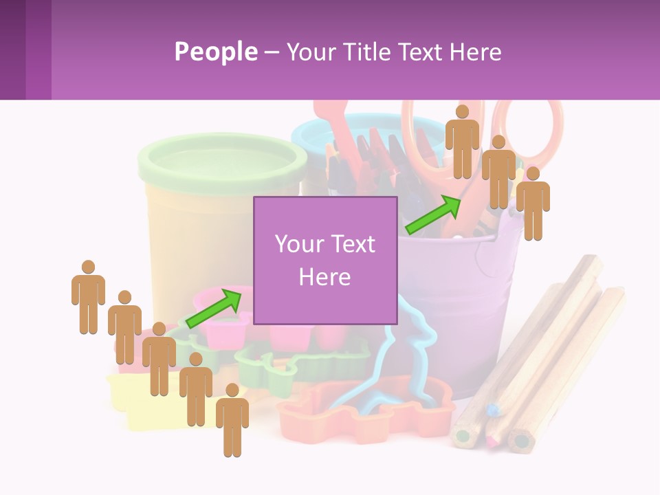 A Bunch Of Different Colored Pencils And Markers PowerPoint Template