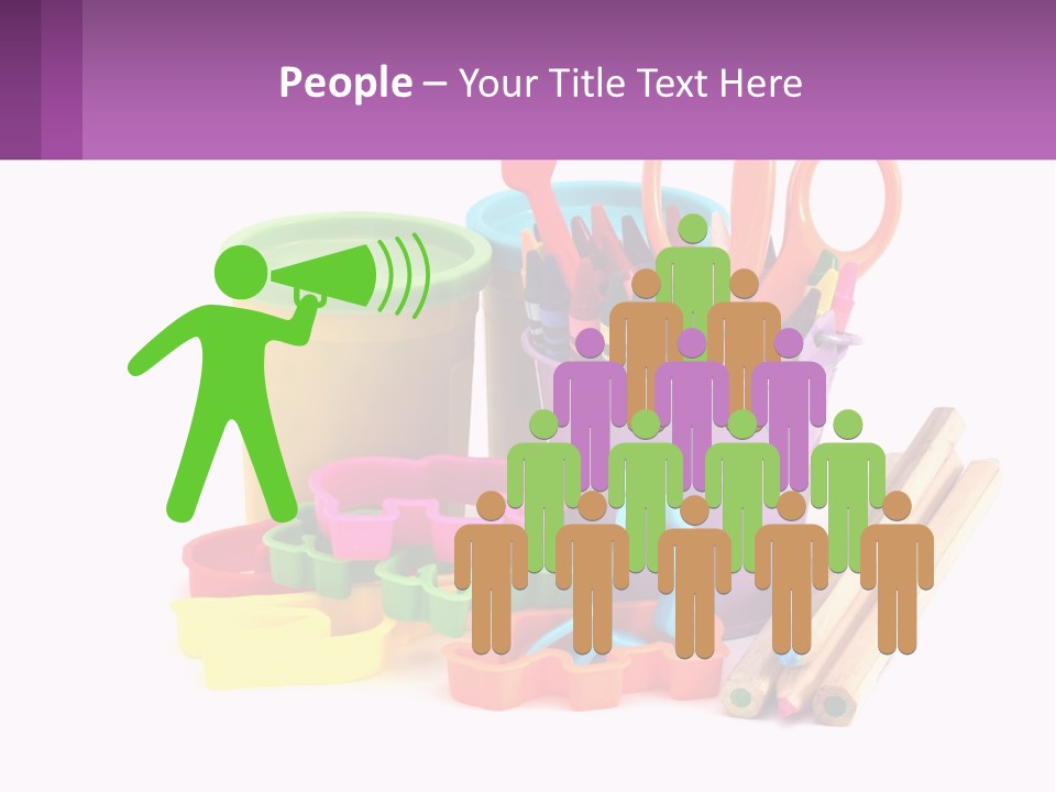 A Bunch Of Different Colored Pencils And Markers PowerPoint Template