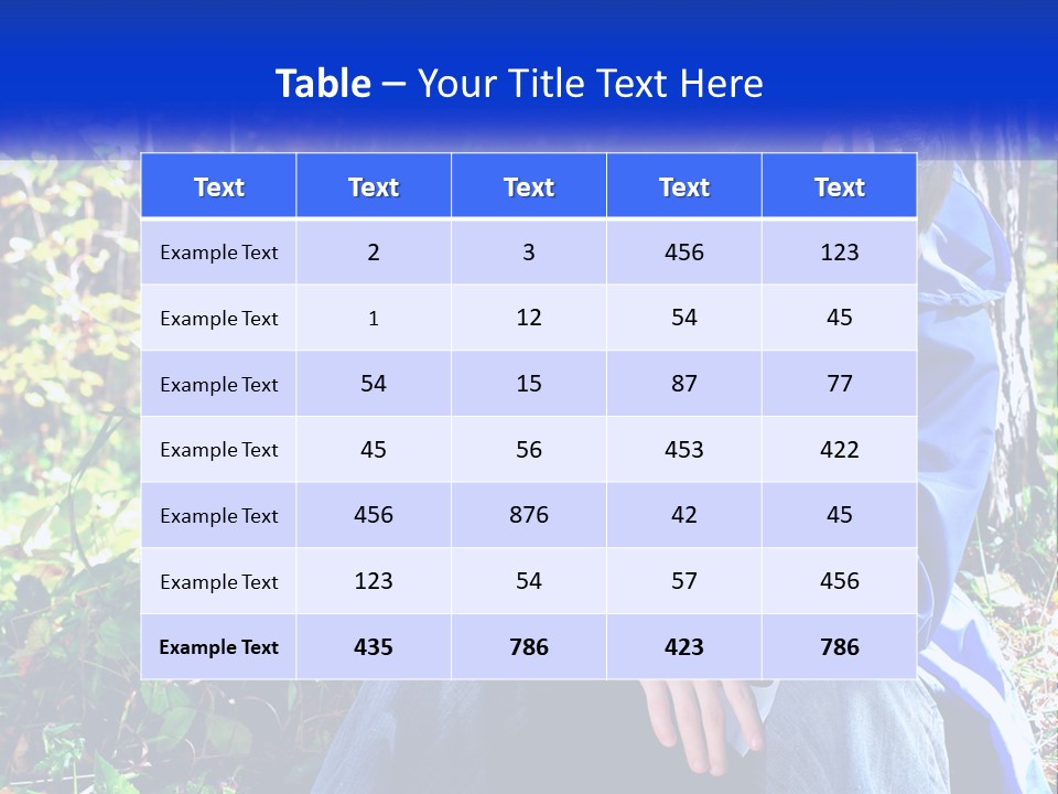 A Man In A Blue Jacket Sitting Next To A Tree PowerPoint Template