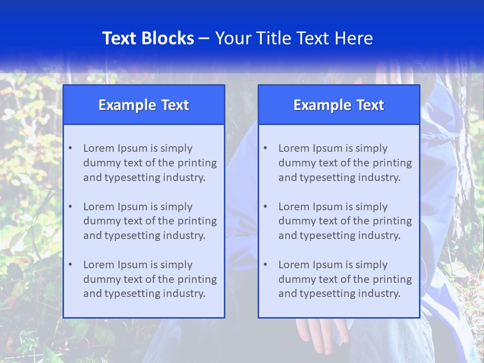 A Man In A Blue Jacket Sitting Next To A Tree PowerPoint Template