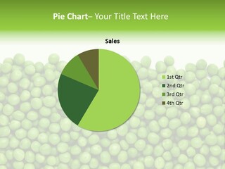 A Pile Of Green Peas On A White Background PowerPoint Template