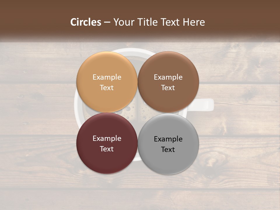 A Cup Of Coffee On A Wooden Table PowerPoint Template