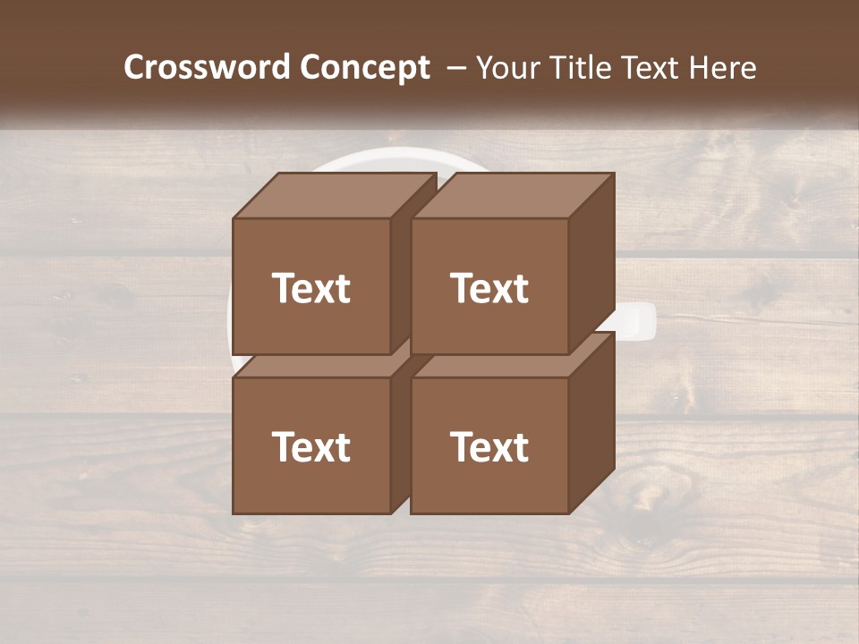 A Cup Of Coffee On A Wooden Table PowerPoint Template