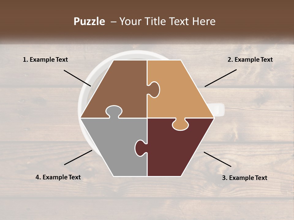 A Cup Of Coffee On A Wooden Table PowerPoint Template