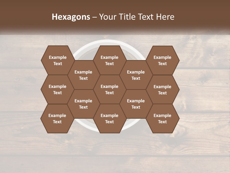 A Cup Of Coffee On A Wooden Table PowerPoint Template