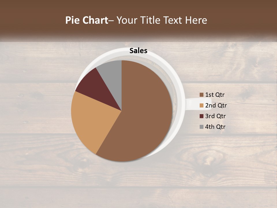 A Cup Of Coffee On A Wooden Table PowerPoint Template