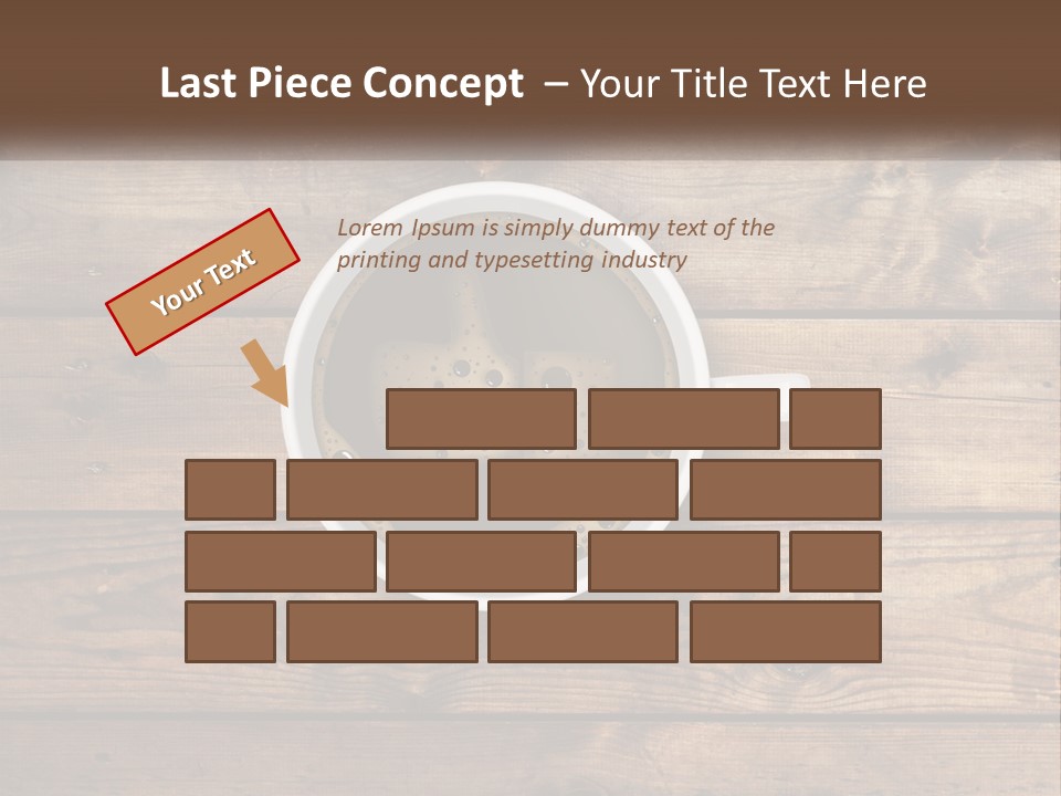 A Cup Of Coffee On A Wooden Table PowerPoint Template