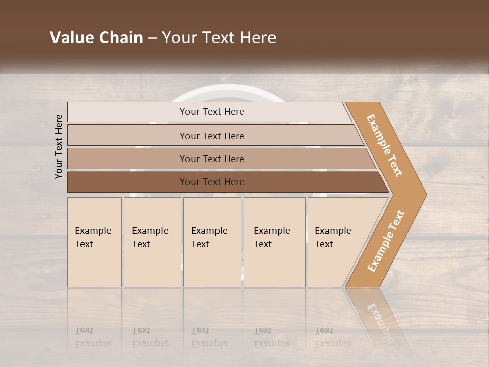 A Cup Of Coffee On A Wooden Table PowerPoint Template