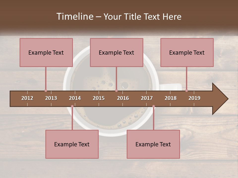 A Cup Of Coffee On A Wooden Table PowerPoint Template