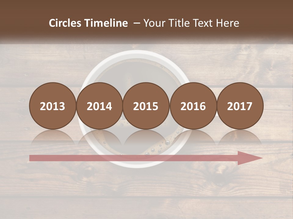 A Cup Of Coffee On A Wooden Table PowerPoint Template