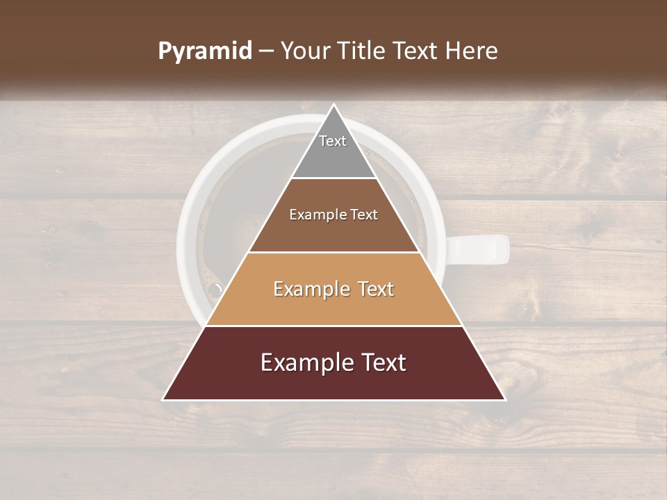 A Cup Of Coffee On A Wooden Table PowerPoint Template