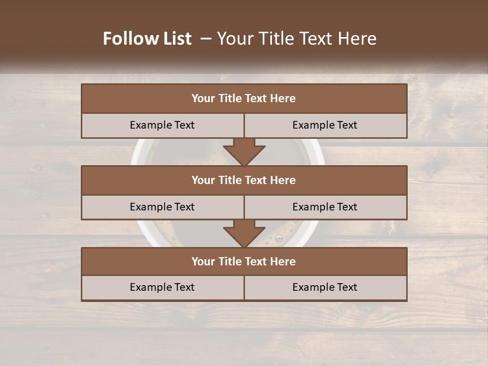 A Cup Of Coffee On A Wooden Table PowerPoint Template