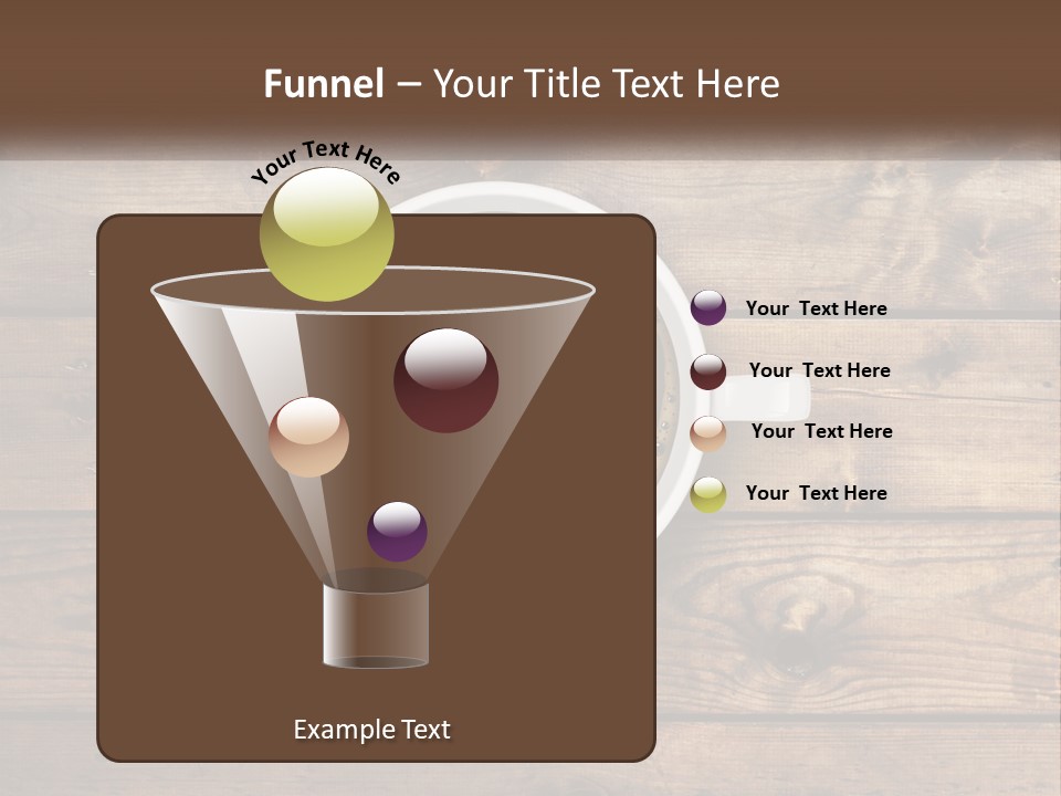 A Cup Of Coffee On A Wooden Table PowerPoint Template